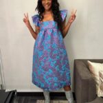 Jessica Williams Instagram - Had so much fun looking like a tall mermaid at the @jenniferhudsonshow today! Thank you for having me JHud & Crew!! 🧜🏽‍♀️ I felt sooo welcome! Makeup// @danadelaney Hair// @alexander_armand Styling// @sarahslutsky Dress// @baumundpferdgarten True Size 11 boots// @brothervellies