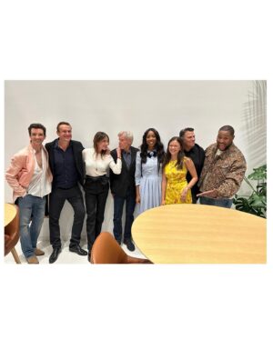 Jessica Williams Instagram - Back to work with a Shrinking Panel with the best cast! Can’t wait to shoot season 2 in the new year! 
Full look @sandyliang 🦋
Stylist// @sarahslutsky 
Makeup// @cherishbrookehill 
Hair// @marciahamilton 

Also! Meet my nepo baby Poe!!!