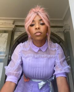 Jessica Williams Instagram - spring time pastel witchy vibes for another fantastic beasts press day Thank you @bora_aksu 💕 Makeup: @official_maria_asadi Hair: @jamescatalanohair Styling: @sarahslutsky Dress: @bora_aksu Jewels: @crystalhazejewelry