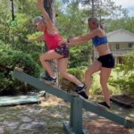 Jessie Graff Instagram - Finding that work/life balance with mom @ginnymaccoll . Thanks @charlesmammay for letting us play on your course! #balancetraining #stabilitytraining #motherdaughter #seesaw