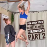 Jessie Graff Instagram - This loft is for the birds. And the guests are bananas 🍌 #ninjawarrior #monkeybusiness #secretdoorway
