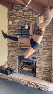 Jessie Graff Instagram - Part two of my #homegym tour. What should i build next? 😃 #ninjawarrior #ninjagym #treehouse