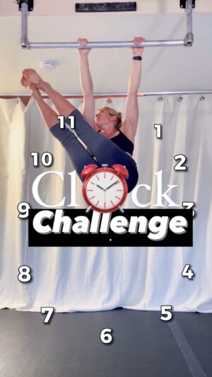 Jessie Graff Instagram - Have you tried the clock challenge?! This one gets spicy - but we have a modified version if you aren’t ready to hang from the bar yet 💪🏽 

🎁 Want to be entered to win free gear? Click the link in our bio to join our Annual Movement Challenge that’s happening RIGHT NOW in our free app CVG Nation! 

#challenge #mobilitychallenge #strong #gymnastics #freechallenge