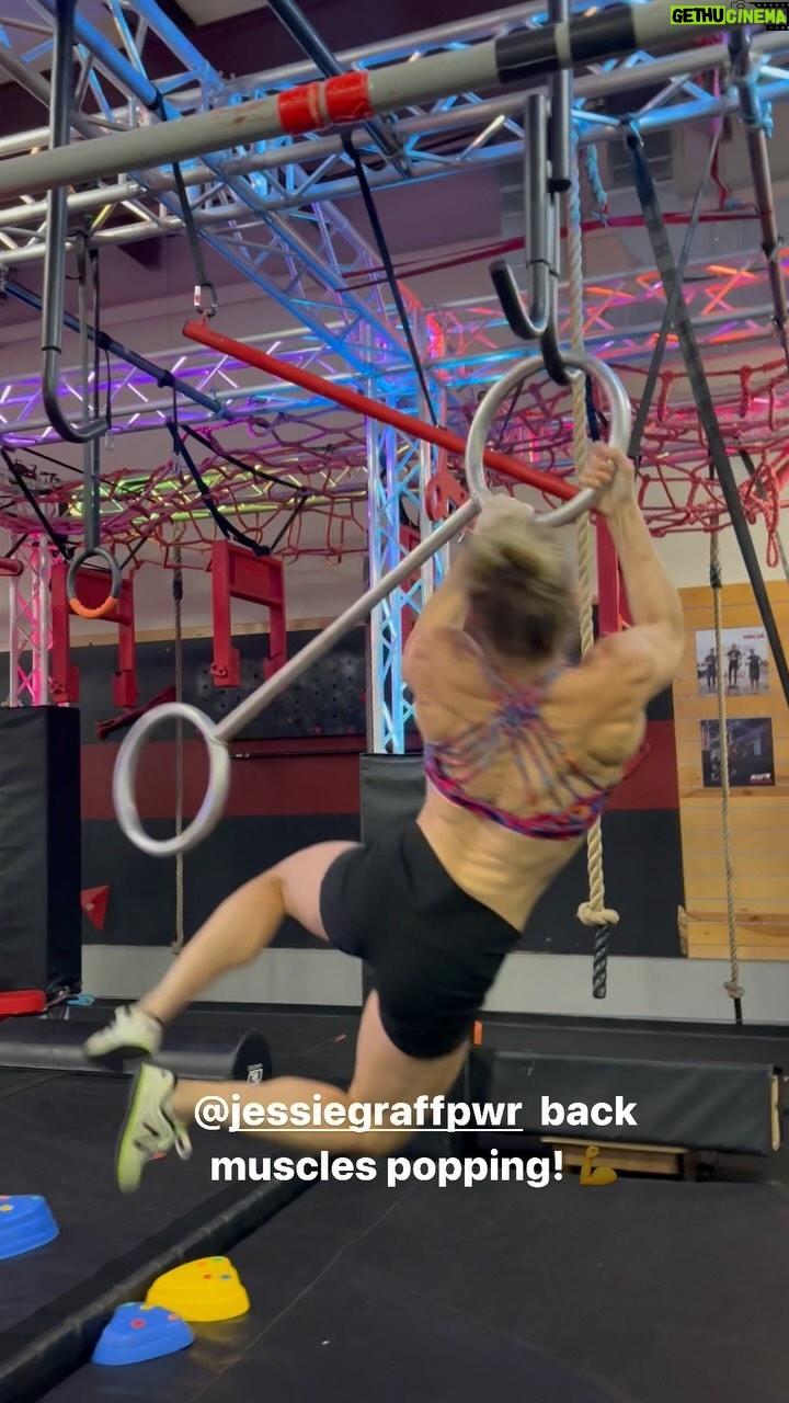 Jessie Graff Instagram - Check out those back muscles! 💪 @jessiegraffpwr is the most well known top competitor for American Ninja Warrior. It was an honor to have her visit us at @beastninjamb