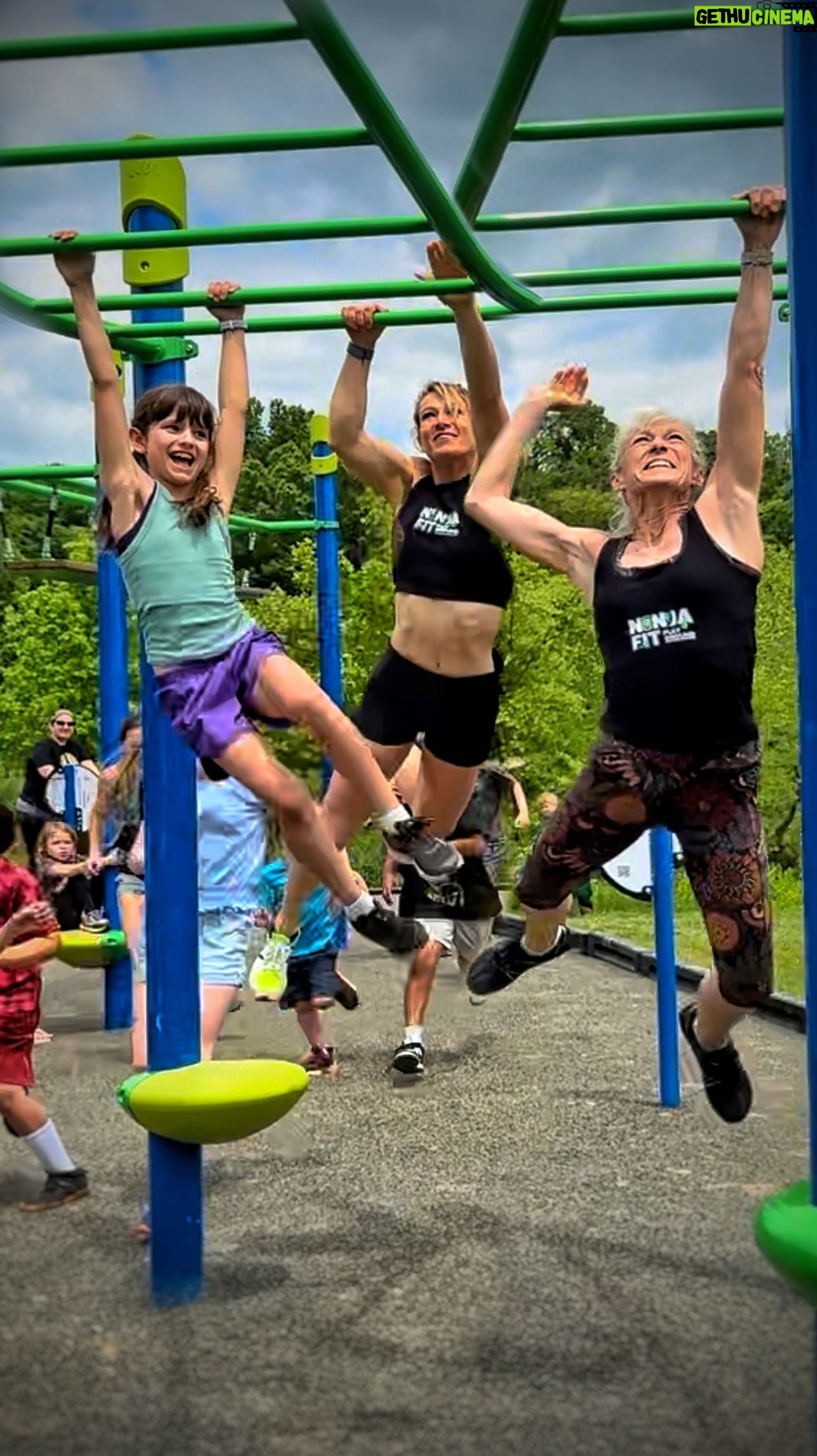 Jessie Graff Instagram - Congratulations to @neighborhood_ninjas on an amazing grand opening of the #ninjafit playground! What city should we build one in next? π #ninjaplayground #grownupplayground #playoutside #ninjawarrior #americanninjawarrior