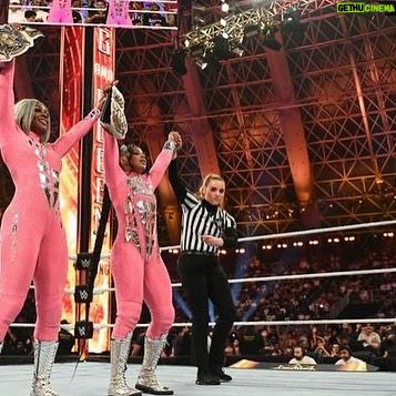 Jessika Evelyn Heiser Instagram - I’m so incredibly blessed to live out a dream every time I go to work. Saudi Arabia 🇸🇦 you never disappoint and I’m honored to have worn the stripes for 4 matches over the past few days. Hail to the new Queen and King. Now let’s get home. 🩵✈️ #wwekingandqueen #smackdown #lyravalkyria #niajax #biancabelair #jadecargill