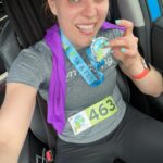 Jessika Evelyn Heiser Instagram - Not a PR day today by any means! Today’s 5K was a whole lot bigger with around 550 people 😮 Slower pace, gravel pathway, but a whole lot of fun and another challenge. May races are complete ☑️ ⭐️ Now a hot yoga, sushi, and nails date before prepping for Saudi Arabia this week. What a life. Proud of me. Happy Sunday ☀️