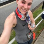Jessika Evelyn Heiser Instagram - Wake up at 4:45am ✅ ✈️ home ✅ 5K 🏃‍♂️ ✅ Cool first time moment for me today! I was fast enough to place in my first 5K race of the weekend (another one scheduled for tomorrow morning) Average pace was 8:25 minute miles and total time was 26:16! 😮‍💨 🥵 It was a hot one and that put me at 3rd female overall out of 180 people! For a girl who in middle and high school could barely get through one mile at 16 minutes I was pretty tickled! Hoping to do well tomorrow, but no expectations 😇😂