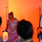 Jiggly Caliente Instagram - Behind the scenes of Jiggly Caliente for @megadragph ✨ Video by @playbyplayhouse @_gaaabbiii