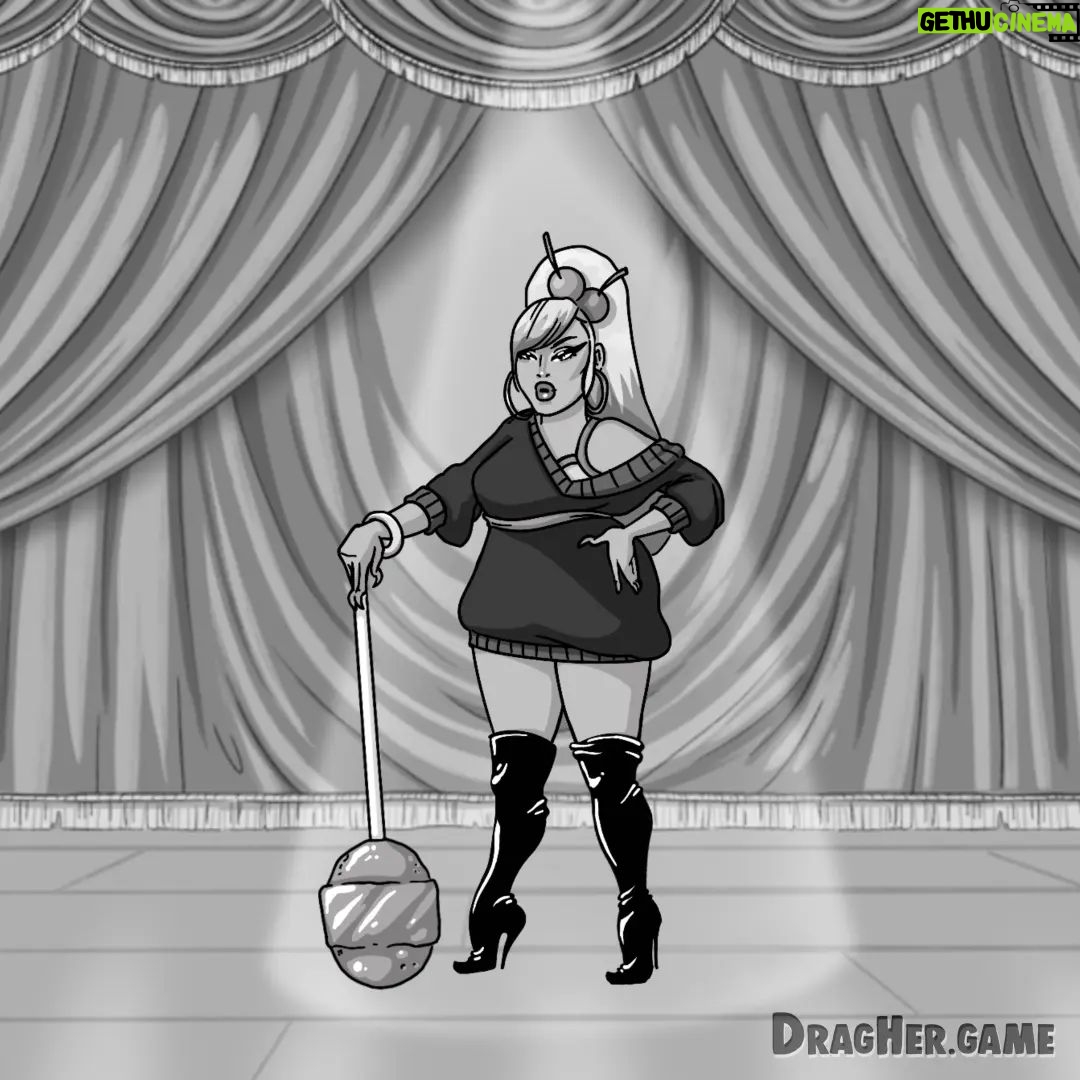 Jiggly Caliente Instagram - Hey guys the new black and white Vaudeville stage of @dragherthegame is now live in the new demo. #jigglycaliente #draghervideogame