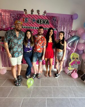Jillian Faye Hall Instagram - Yesterday, my baby girl turned 4!! Thank you to everyone that came and celebrated with us. She felt so loved 🥰!! Special shout out to my decoration crew❤️❤️❤️.. It was beautiful and fun🎉🎈❤️ #birthdaygirl #4yearsold #happybirthday #LOL #lolparty #violet #bouncehouse #birthdaycake #LOLcake