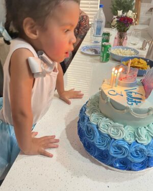 Jillian Faye Hall Instagram - My tiny baby turned 3 yesterday!!! Time is flying. 💜 #3yearsold #birthdaygirl #frozenbirthday