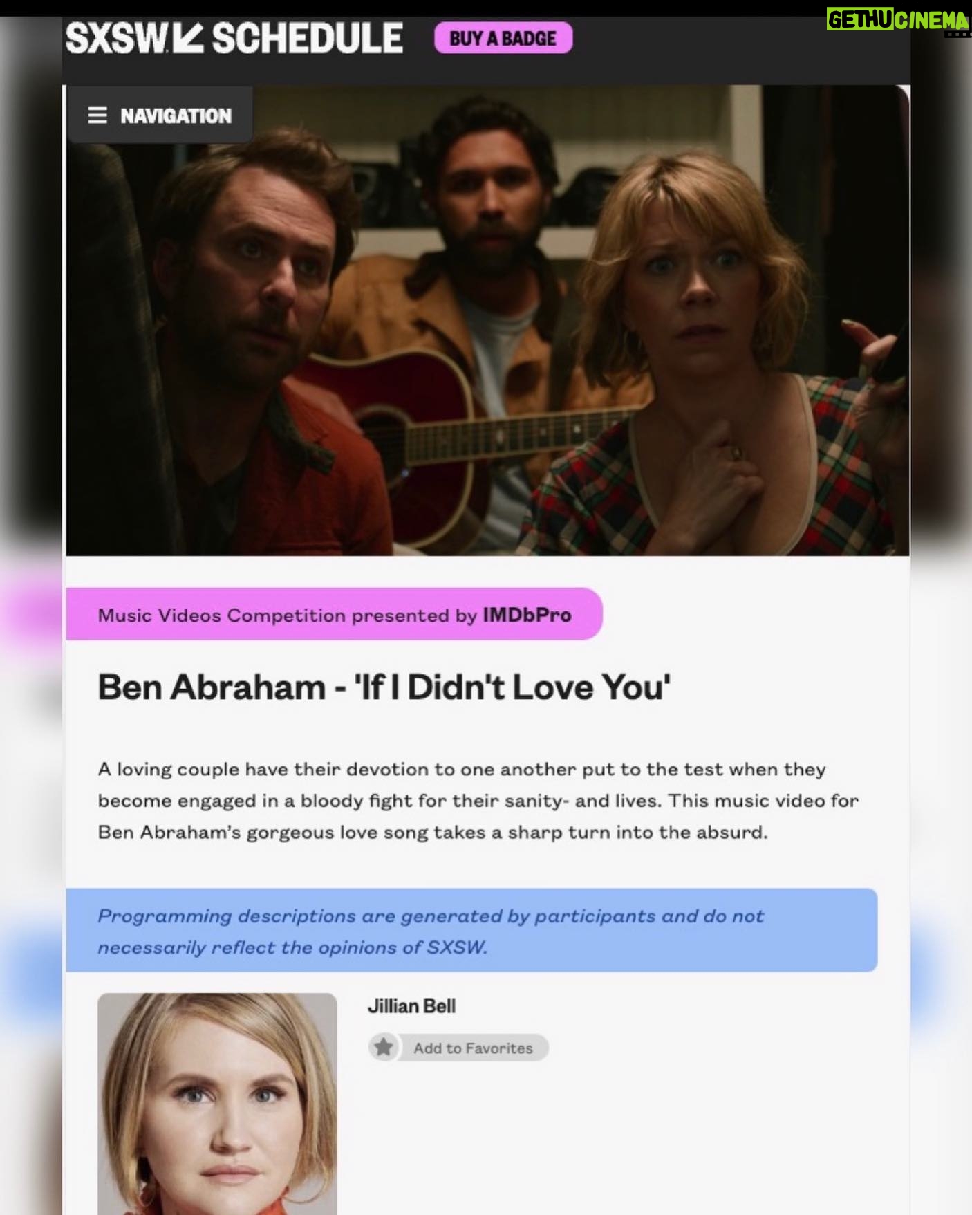 Jillian Bell Instagram - Excited to announce we got into the SXSW music video competition 🙌 Yayyyy @benbenabraham @maryelizabethellis @charliedayofficial @brandondermer @kristensreality @wojciech23 and our amazing crew ❤️🥰