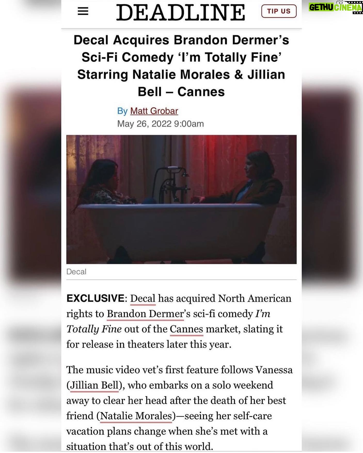 Jillian Bell Instagram - Very excited we will be in theaters with this one!! Coming soon 🎥🍿 Yay @nataliemoralesloves @brandondermer @kylenewacheck @alishaketry @decalreleasing 🎉🎉🎉🎉