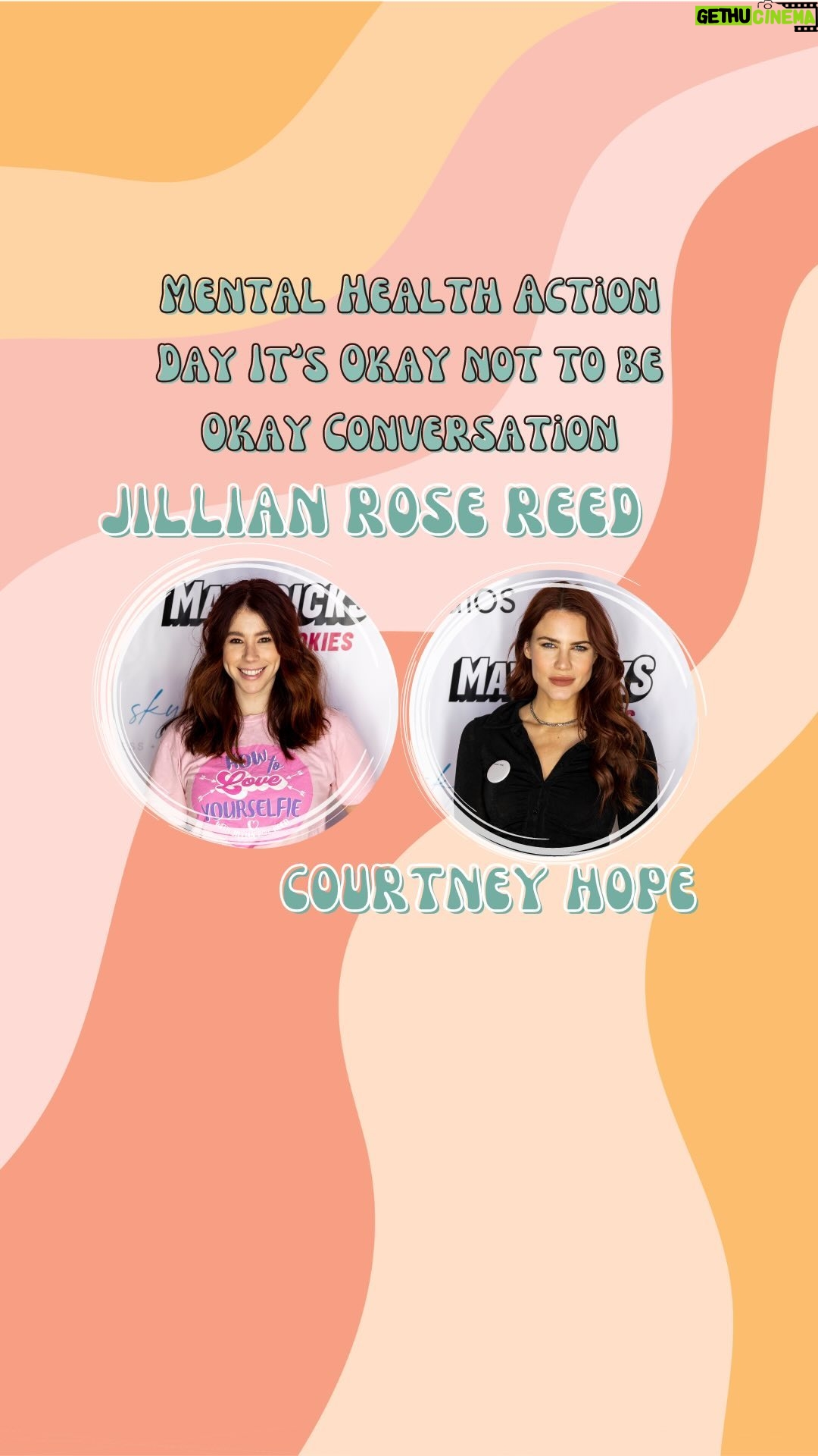 Jillian Rose Reed Instagram - ✨It’s Mental Health Action Day✨A special “It’s Okay Not To Be Okay” Conversation with our amazing board members @jillianrosereed & @thecourtneyhope chatting lived experience, encouraging a shift from mental health awareness to mental health action, self care, and more! 💜LINK IN BIO: For full conversation💜 #mentalhealthawarenessmonth #mentalhealth #action #day #journey #wellness #hope #livedexperience #tips #steps #health #gratitude