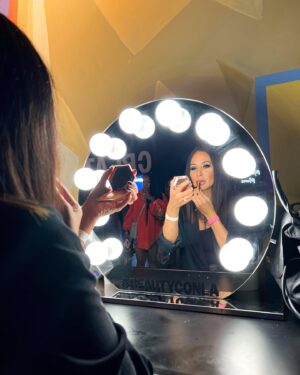 Jo De La Rosa Instagram - My first year being invited to Beautycon and I couldn’t have felt more honored to have been invited 🤍 

I think just like bodies and skin colors being underrepresented, there’s a lack of creators 40 and over that don’t get a voice or a chance of being featured in the beauty community. It’s a young creators world and I’d love to bring a voice and a presence for this under represented demographic. 

In LA, most of us don’t feel our age. Most of us aren’t living a “this is what you should be doing at your age” life and I’m here to add my voice in breaking the mold of what your prime actually looks like.

I’ve never felt more confident in my skin, I’ve never felt more beautiful, and I’ve never been so hopeful about stepping into my dreams. 

“Life does not end after 40” is so liberating to say and I think it’s ok for women to start stepping into this narrative if that’s the reality you want to take ownership of in your life 🤍

My career as a beauty creator is just beginning and I couldn’t be more excited to share my journey! #thisis43