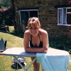 Jo Joyner Instagram - Big up the mums! And the mothers that came before them. So many of you missing your mothers more than ever today, either in their absence or because of restrictions. I’m thinking of you. I’m thankful every day for my own mum and looking through these photos, I can see more than ever that we often become them! I love how you make the best of every situation mum- if you’ve got to iron on a sunny day- take it outside! If the whole house needs fixing- get to it! I’m thankful for all the fresh organic veg you’ve grown for us all our lives- before it was trendy! Don’t lose your positive, sunny self in this weirdest of years- looking forward to all the celebrations to come, making up for those that we’ve missed and ones we’ll simply invent to be together. Love you with all my heart 💜 - credit for wedding @luke_varley_photo
