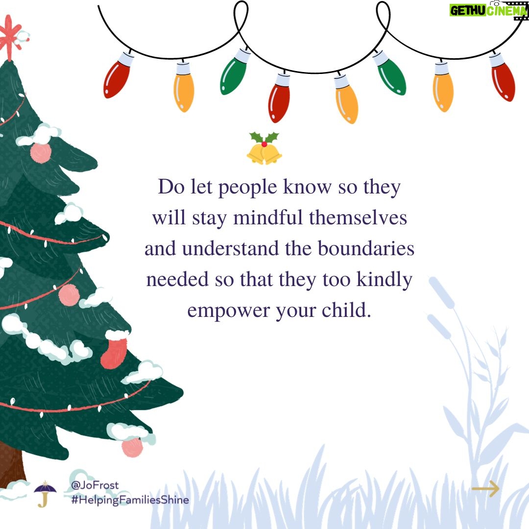 Jo Frost Instagram - Does this resonate? Jo x Feel free to add your own tips too! Happy Holidays 🎄 #HelpingFamiliesShine💫