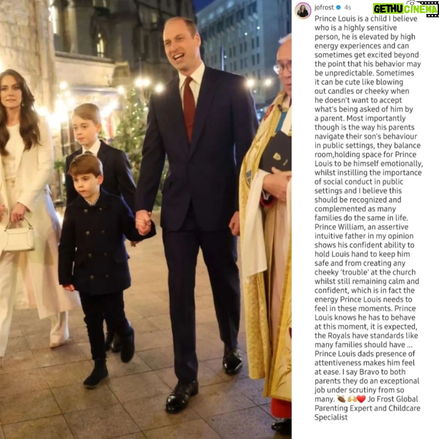 Jo Frost - 5.9K Likes - The Royals yet again show their strong parenting skills, navigating the calm & confident energy needed in highly charged fun experiences. Please read my side note on this,many of us know exactly the assertive energy and parental leadership it takes to make an experience run 'smoother'..
Bravo to the Royals and bravo to all of you families out there doing this every day, accepting & holding space for your children to show up exactly who they are, which of course is perfect in every way!! ❤️ Jo Frost Global Parenting Expert and Childcare Specialist.
#HelpingFamiliesShine💫