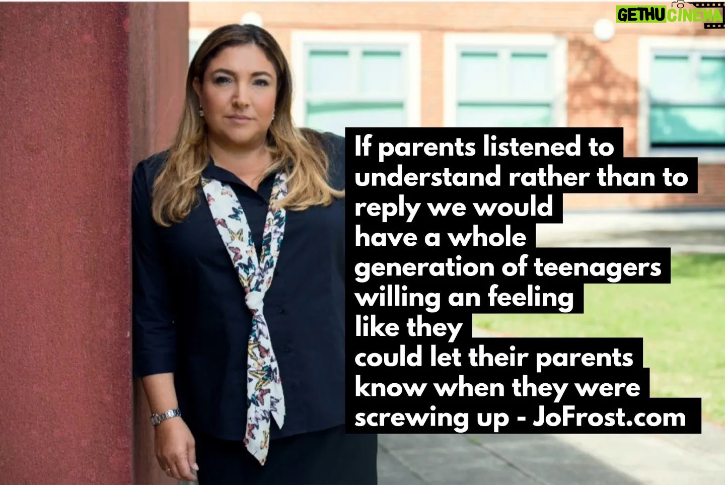Jo Frost Instagram - Imagine being able to repair after that conversation, imagine feeling so emotionally closer & connected to your teenager,even more so than you did with your own parents? How did this post make you feel? Jo x #HelpingFamiliesShine💫