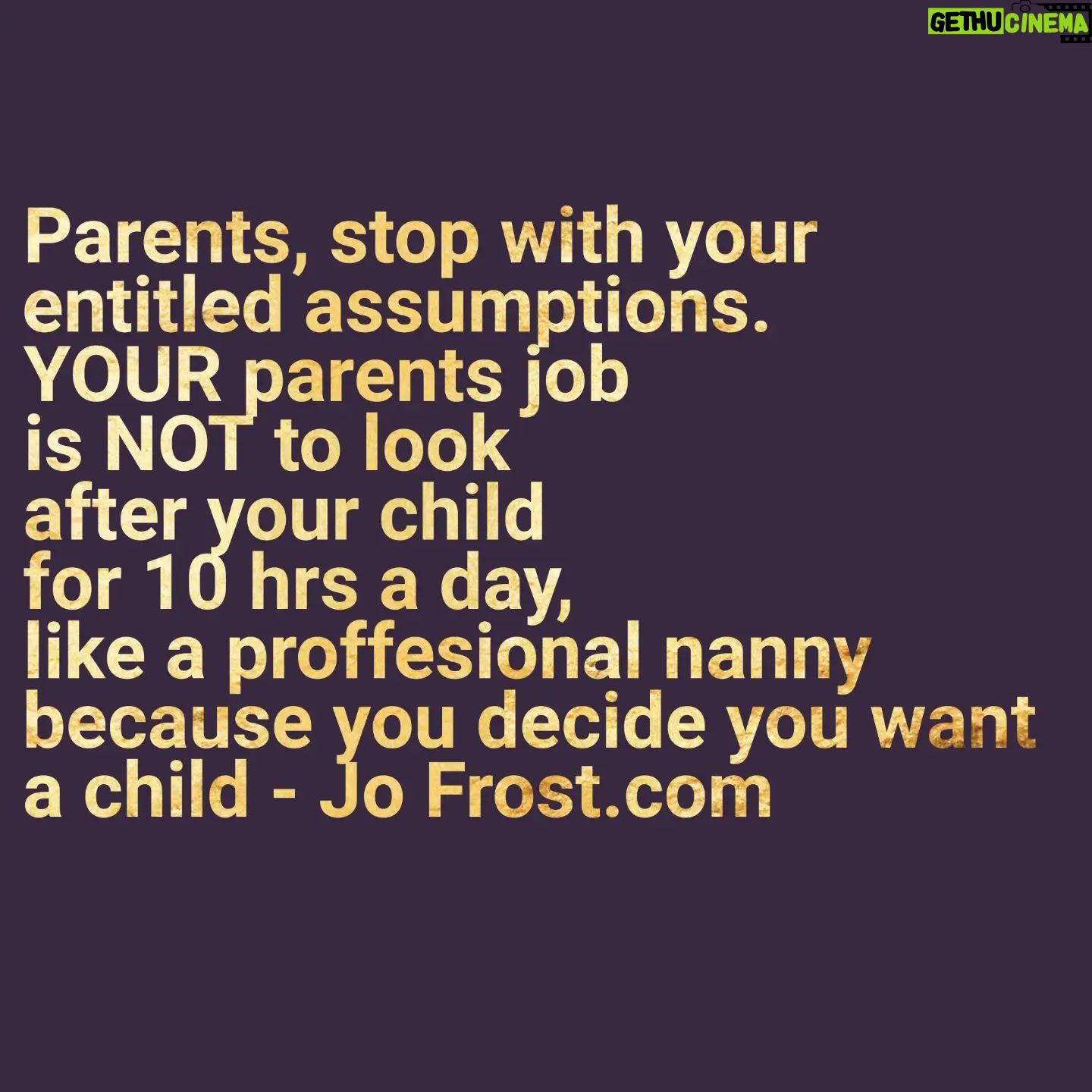 Jo Frost - 5K Likes - The audacity of my mum,she goes abroad too often!
My mom says she can't babysit on a weekend after only looking after my child 4 days a week!
The emails flow with entitled parents thinking it's their parents job, the grandparents should facilitate their life choices beyond raising them, it's astounding truly.
I know many countries are drastically underserved with consideration from governments to fix the childcare crisis,and many politicians don't see that it's an educational crisis for our very young at a time they are rapidly learning,whilst parents are out there needing to work to survive.
The subject matter remains a 🔥 one,shouldn't we be letting grandparents be simply grandparents, have they not earned that on the wheel of life?
What's your thoughts on this matter,please share ?
Jo x
#HelpingFamiliesShine💫