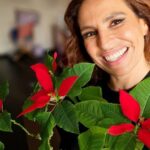 Joana Cruz Instagram - Diz que o Natal é quando a planta quiser, não é??... Agora por esta altura é que esta menina decidiu dar as caras com flores vermelhas o que me deixou intrigada🙄 Porém foi também agora que descobri que a poinsétia além de flor-do-natal, se chama manhã-de-páscoa... o que passou a fazer muito mais sentido😅 😅 Percebo tanto disto como de apicultura por altura do carnaval...Siga a rega🫡