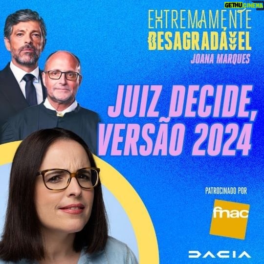 Joana Marques Instagram - Joana Marques analisa "O Juíz Decide" do século XXI. Não perca o Extremamente Desagradável de segunda a sexta às 8h15 na Renascença ou a qualquer hora em podcast, no YouTube e em rr.pt @fnacportugal @dacia_portugal #fnacportugal #daciaportugal #AsTrêsdaManhã #ExtremamenteDesagradável #Renascença
