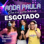 Joana Marques Instagram - Anda, Paula... que esgotámos o Capitólio! 😱 Nós avisámos que a festa ia ser de arromba, os nossos ouvintes não quiseram faltar a esta festa e o primeiro "Anda Paula, que é a nossa música" ao vivo já está ESGOTADO! 🕺🏽💃🏽 No dia 10 de maio, a Ana, a Joana e a Inês deixam o estúdio de emissão e partilham a pista de dança no Teatro Capitólio, em Lisboa. Em palco, três mulheres, muita energia, cumplicidade e uma boa dose de falta de noção. 🪩 Se não conseguiu comprar um bilhete, não fique triste... Ainda vai ter uma oportunidade para ganhar um com As Três da Manhã! Fique atento à emissão da Renascença! #AndaPaula #AsTrêsDaManhã #Renascença