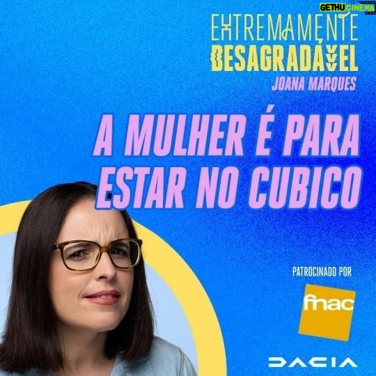Joana Marques Instagram - Joana Marques volta ao podcast Cubico, para aprender mais acerca das mulheres. Não perca o Extremamente Desagradável de segunda a sexta às 8h15 na Renascença ou a qualquer hora em podcast, no YouTube e em rr.pt @fnacportugal @dacia_portugal #fnacportugal #daciaportugal #AsTrêsdaManhã #ExtremamenteDesagradável #Renascença