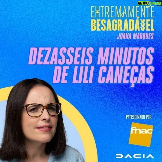 Joana Marques Instagram - Joana Marques homenageia Lili Caneças pelos seus oitenta anos, que parecem cinquenta e sete. Não perca o Extremamente Desagradável de segunda a sexta às 8h15 na Renascença ou a qualquer hora em podcast, no YouTube e em rr.pt @fnacportugal @dacia_portugal #fnacportugal #daciaportugal #AsTrêsdaManhã #ExtremamenteDesagradável #Renascença