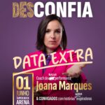 Joana Marques Instagram - Aí vamos nós outra vez. Data extra de DESCONFIA no Porto: 1 de Junho às 21:30. Bilhetes disponíveis a partir das 20:00.