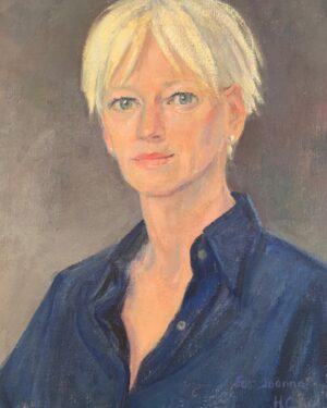Joanna Coles Instagram - Before all the Covid madness I had the good fortune to have my portrait painted by the artist Hilary Cooper @hilarycooperart. I was worried I wouldn’t have the time to sit for her, but we spent several amazing sessions in her Connecticut studio. These days we all have more time to sit, or she can paint by photos. This painting has been in storage for the past year and I unwrapped it again today. Sounds self-regarding I know, but the whole thing was a wonderful experience. Also had my sons painted too. #priceless