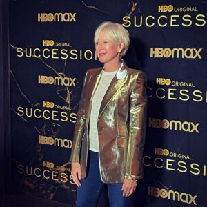 Joanna Coles Instagram - Finally out of the house! Only to spend it with the Roy family 🙄 #successionhbo