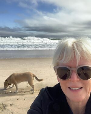 Joanna Coles Instagram - Ugh, intended to read/write and organize. Instead spent all afternoon #WFH - walking from home - with Phoebe 🐕