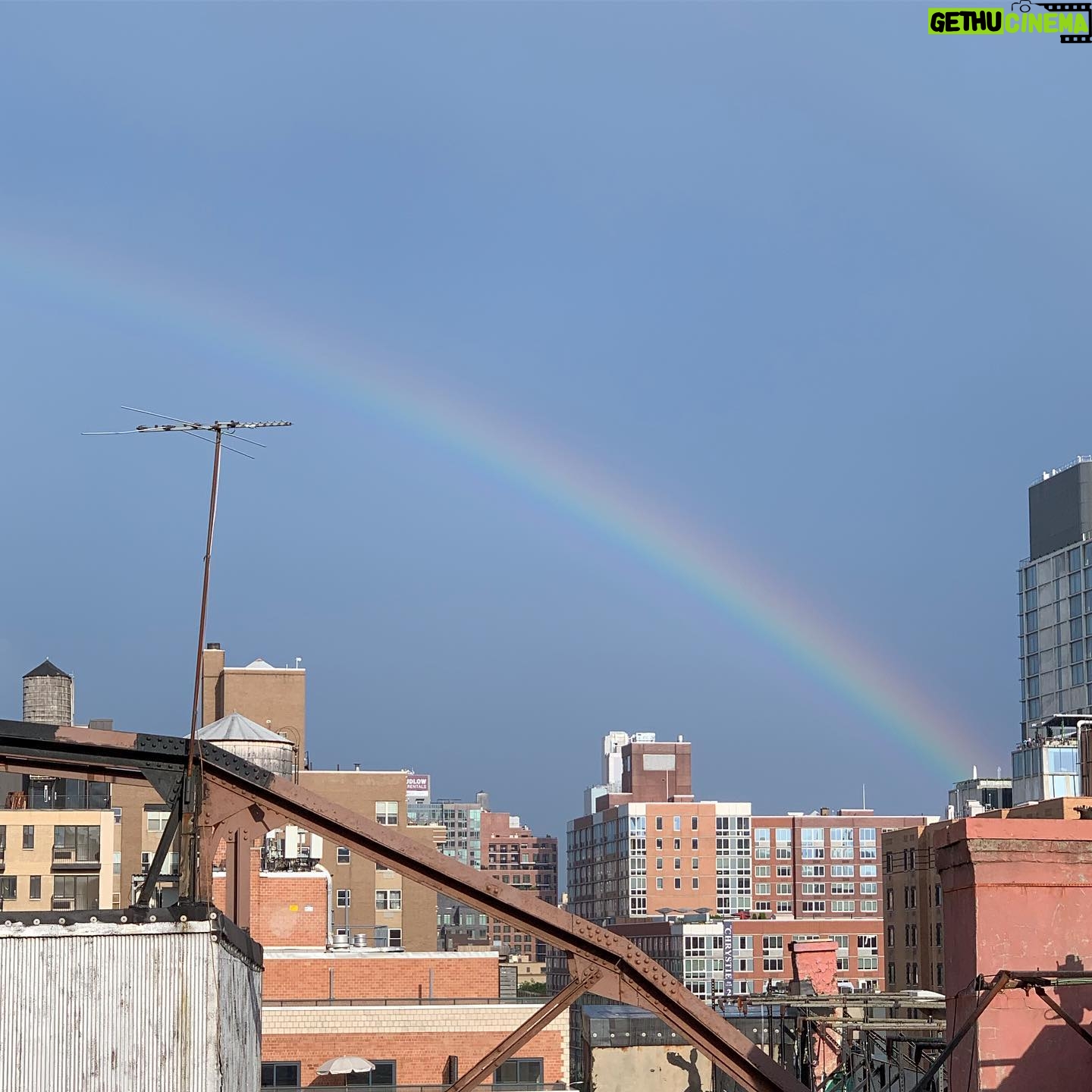 Joanna Coles - 717 Likes - Perfect rainbow over downtown right now for #pride weekend 🌈🌈