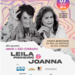 Joanna Instagram - Qual música não pode faltar? A @jbfm.oficial apresenta "Amor a São Conrado", com shows de @leilapinheiro e Joanna. Evento beneficente com renda revertida para a @paroquiasaoconrado No dia 7 de novembro, o @tclaranunes, no Shopping da Gávea, será palco da oitava edição do projeto “Amor a São Conrado”. E neste ano, o evento será duplo, com as apresentações das cantoras Leila Pinheiro e Joanna, que prometem, juntas, passear por seus grandes sucessos de carreira. O show começará às 20h. Ingressos à venda no Sympla no link da BIO #joanna #leilapinheiro #show #mpb #saoconrado #hotelnacional #JBFM #riodejaneiro