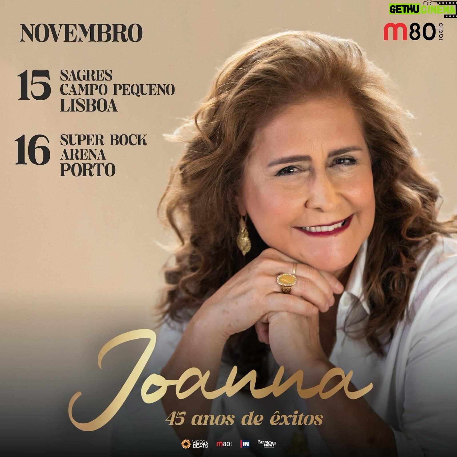 Joanna Instagram - @cantorajoanna vem a Portugal com a M80 para dois concertos! 🎤😊 A consagrada artista brasileira atua em Lisboa e no Porto! Saiba tudo em m80.pt onde pode ganhar bilhetes para uma das datas ao vivo.