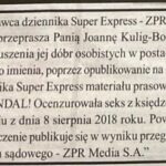 Joanna Kulig Instagram - Zgodnie z prawomocnym wyrokiem sądowym jeden z tabloidów musiał mnie przeprosić za szkalowanie - na pierwszej stronie swojej gazety i przez siedem dni na ich głównej stronie internetowej oraz wpłacić zasądzoną sumę na rzecz @fundacja_mimo_wszystko Szczególe podziękowania dla moich krakowskich adwokatów Szymona Firka i Radostawa Fabijanowskiego. Wreszcie mam to za sobą. A teraz zamierzam spokojnie i radośnie spędzić urodziny z rodziną i przyjaciółmi. Happy Birthday to me!
