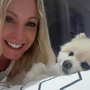 Joanne Froggatt Instagram - I’ve fallen in love with my friends dog - meet Ted 🤗