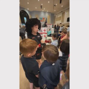 Joanne Wood Instagram - 🧐🧐🧐 @merab.dvalishvili was seen this morning at the sold out living museum and there was a lot of hands raised by the end of the presentation..we all believe he will be the next bantamweight @ufc champion! So proud of Mavstar he killed his school project and esp the presentation today! Thank you Merab for your time for the interview and @vato.gv for the extra help! 🇬🇪❤️😎 #mavstar #themachine