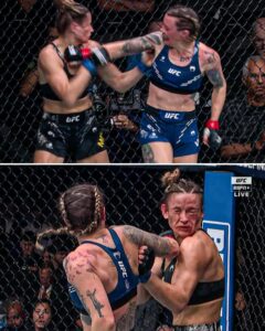 Joanne Wood Instagram - Joanne Wood’s spinning backfist was clean 👀 Wood retired from MMA on top, securing the split decision win at #UFC299 💪