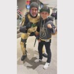 Joanne Wood Instagram - About yesterday!..what a Knight! 🛡️⚔️❤️ thank you so much @vegasgoldenknights @christian__hauser Mavstar loved every second and that means the world to me.. @markshunock done an awesome job as always and let chime in and I think it was the first time not needing subtitles 🫢😉😅😂 #goknightsgo #teamwood #nevergiveup #stepjojo #mavstar