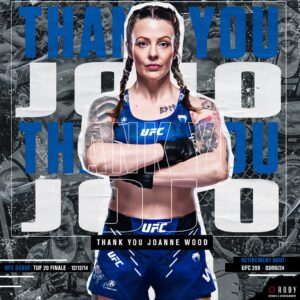 Joanne Wood Instagram - CONGRATULATIONS! @badmofo_jojo on a great 12 year career with @invictafc and @ufc! Thank you for being a great ambassador for your country 🏴󠁧󠁢󠁳󠁣󠁴󠁿, your sport, your family and your gym. Everyone is proud of you and good luck in your next chapter! #RubySE