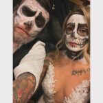 Joanne Wood Instagram – Finally received my Green card ✅ swipe for how it started vs how it is going! 💀 they say you marry your unfinished business…l say bring it on! I will wrestle the devil for a great life with you @bigwoodmma702 🏴󠁧󠁢󠁳󠁣󠁴󠁿 ❤️ 🇺🇸 #nevergiveup #greencarddaddy #itsbeen84years #growtogether #teamwood #woodclan