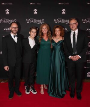 Jodi Benson Instagram - Wingfeather Saga Premiere Season 2
Franklin, TN @thefactoryatfranklin 
We had such a wonderful celebration with our creative team, cast & producers! 
So thankful to be part of this wonderful series💛
@wingfeathersaga @angelstudios_inc