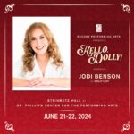 Jodi Benson Instagram – Hey my friends❤️
Here’s a wonderful surprise I wanted to share!
Hope you can join me in Orlando next summer🌟
I’m so thrilled & honored to take on this amazing, iconic role of Dolly under the brilliant direction of @kristensheola 

Encore! Performing Arts is excited to announce Jodi Benson as the lead in our next summer production of Hello, Dolly! 

A Tony Award Nominee and Disney Legend, Benson will play the indomitable Dolly Gallagher Levi, who leads this iconic, hilarious musical with wit and wisdom. 

Performances will take place June 21 – 22, 2024 in Steinmetz Hall at the Dr. Phillips Center for the Performing Arts.

Tickets will go on sale in the coming weeks. 

Audition information will be announced at a later date. 

Photo Credit: @mackenziebensonphoto 

@jodi.benson
@dgrwinc @kat_hargrave @mattyredmond