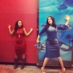 Jodi Lyn O'Keefe Instagram - On set shenanigans with @loganlaurice #camoflauge #hitthefloor #jelena #lioneldavenport #devilsnation #BET 10 pm tonight