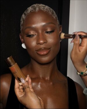 Jodie Turner-Smith Instagram - one last post, because i’m still not over this dreamy chocolate look, made possible by my angel @charlottetilbury, orchestrated by the magical hands of @kelechisart using @charlottetilburyskincare 🤎🤎🤎 swipe for a bonus shot— all eyes on me at the @madonna x @guyoseary @gucci party 📸by @jr