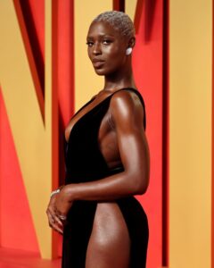 Jodie Turner-Smith Instagram - moisturised . blessed . highly favoured . 🖤🍫🍯🤎 this gown has made its way to the top of my list as my favourite i have ever worn!!! thank you @sabatods and the entire team over @gucci for making me feel so sexy and so SUPPORTED. i love you guys forever!!!! thank you to my love @charlottetilbury for sending @kelechisart to touch my face and give me the most incredible @charlottetilburyskincare chocolate beat!!!!!!!! my angel @marcialuvlocks, the hair was everything and so are you!!! & of course, to my boys @waymanandmicah LET’S NEVER STOP ❤️‍🔥❤️‍🔥❤️‍🔥🥹🥹🥹 full of gratitude for this life and for the opportunity to be in rooms like this and have experiences like these. in case you couldn’t tell— i am having so much fun!!! #HappyToBeHere