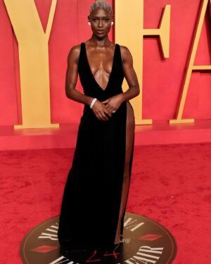 Jodie Turner-Smith Instagram - moisturised . blessed . highly favoured . 
🖤🍫🍯🤎

this gown has made its way to the top of my list as my favourite i have ever worn!!! thank you @sabatods and the entire team over @gucci for making me feel so sexy and so SUPPORTED. i love you guys forever!!!! 

thank you to my love @charlottetilbury for sending  @kelechisart to touch my face and give me the most incredible @charlottetilburyskincare chocolate beat!!!!!!!! 

my angel @marcialuvlocks, the hair was everything and so are you!!! 

& of course, to my boys @waymanandmicah LET’S NEVER STOP ❤️‍🔥❤️‍🔥❤️‍🔥🥹🥹🥹

full of gratitude for this life and for the opportunity to be in rooms like this and have experiences like these. 
in case you couldn’t tell— i am having so much fun!!! 
#HappyToBeHere